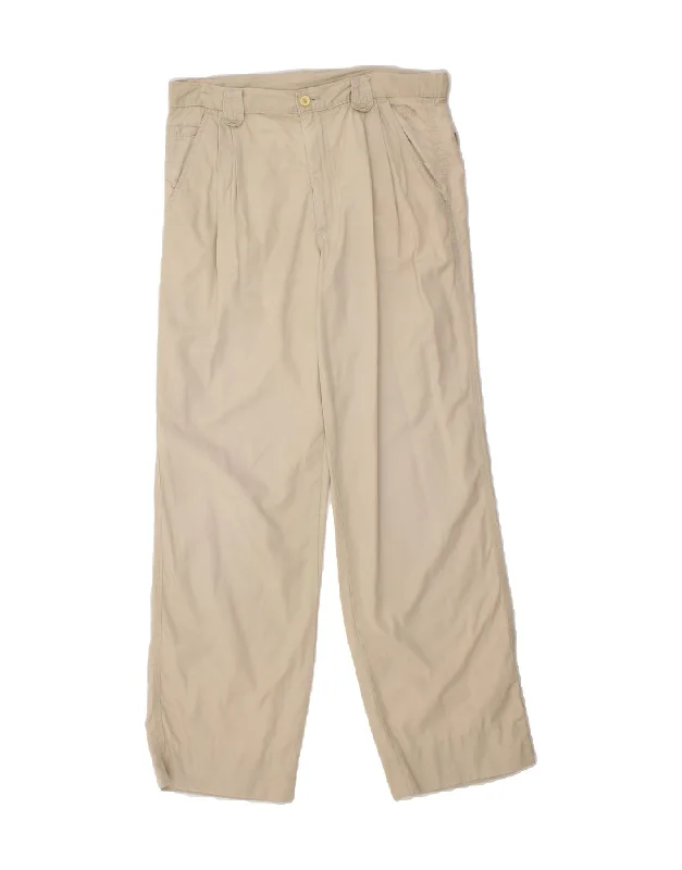 VINTAGE Mens Pegged Chino Trousers IT 50 Large W34 L31 Beige Cotton