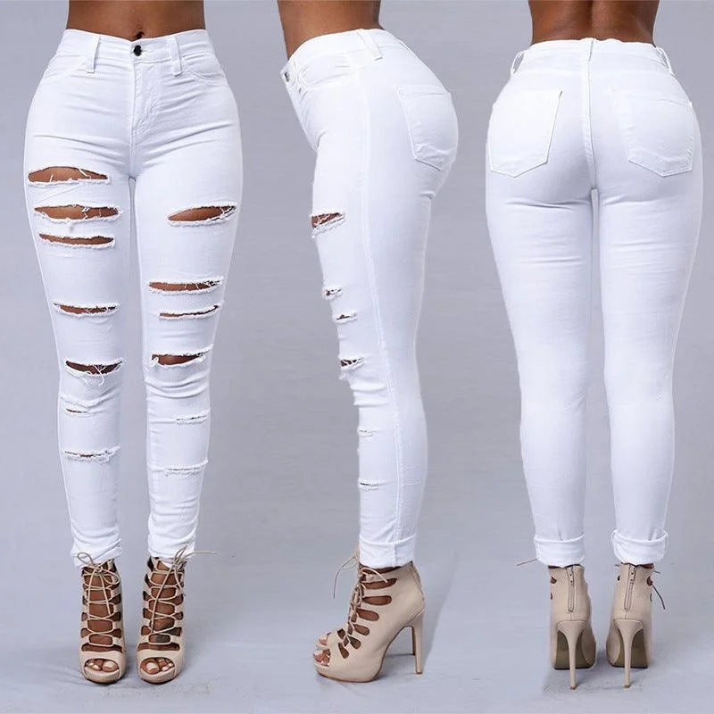 Jeans Women Skinny Trousers Casual High Waist Pencil Pants