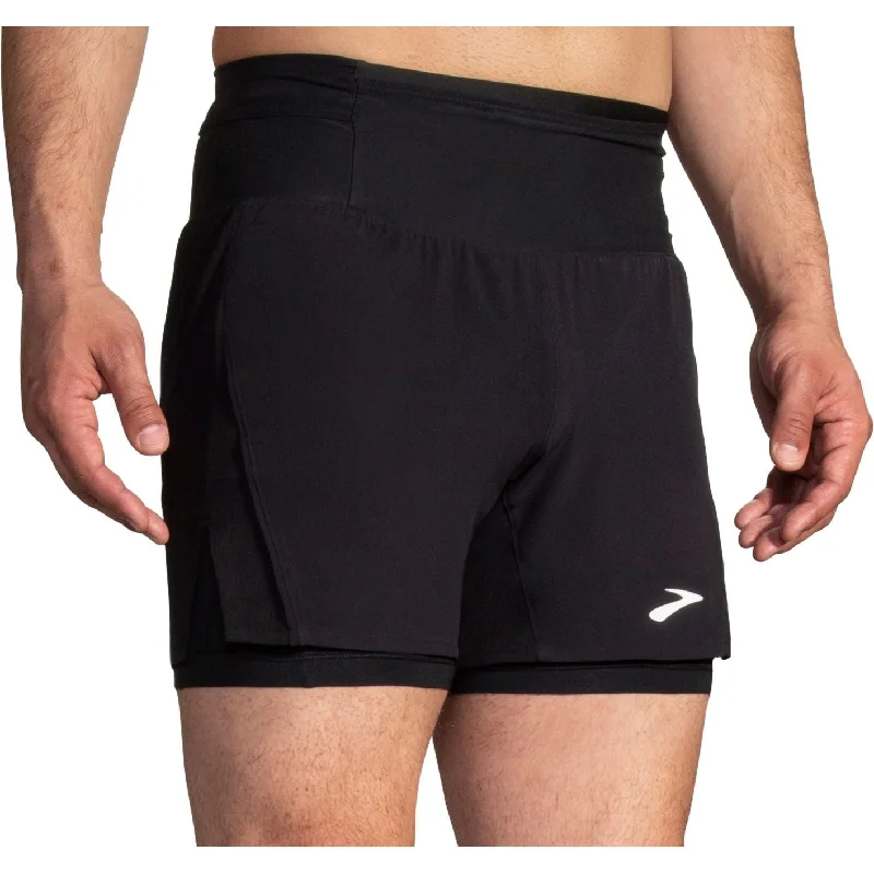 Brooks High Point 2.0 2 In 1 Mens Running Shorts - Black