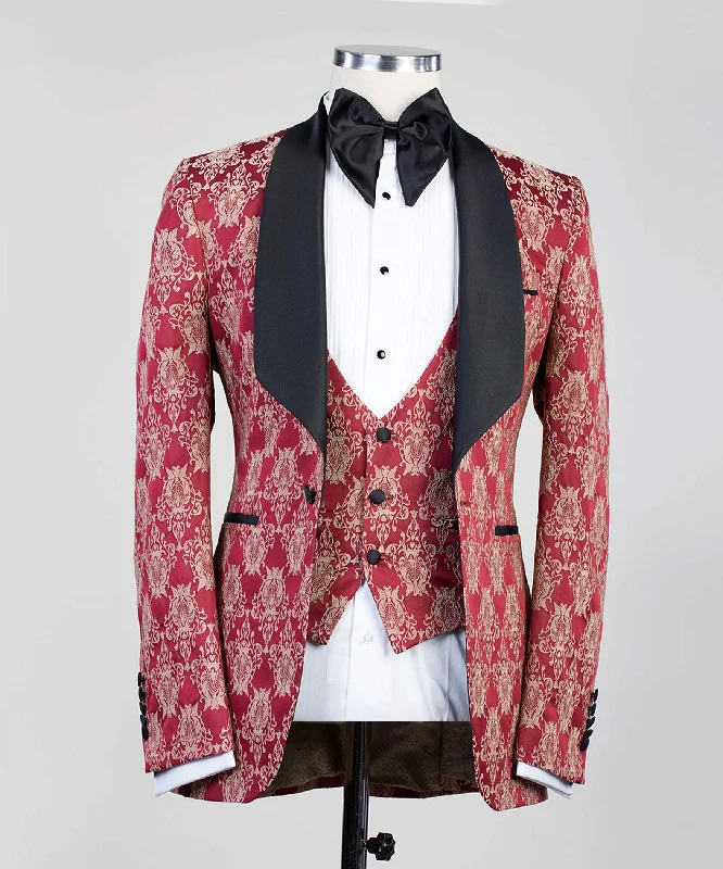 Red Three Piece Tuxedo