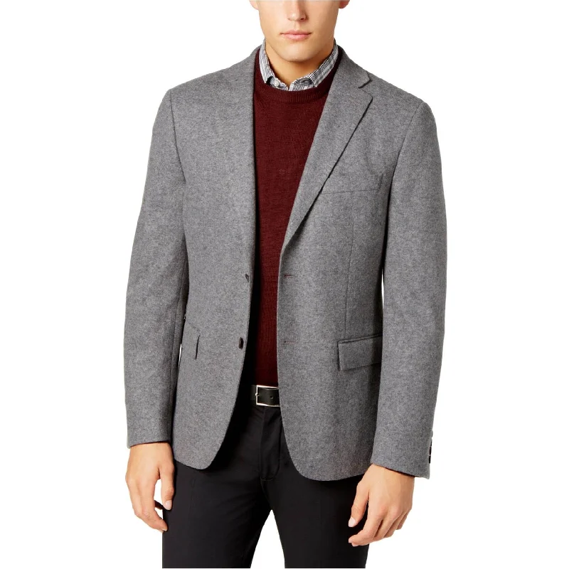 Ryan Seacrest Mens Slim-Fit Two Button Blazer Jacket, Grey, 40 Long