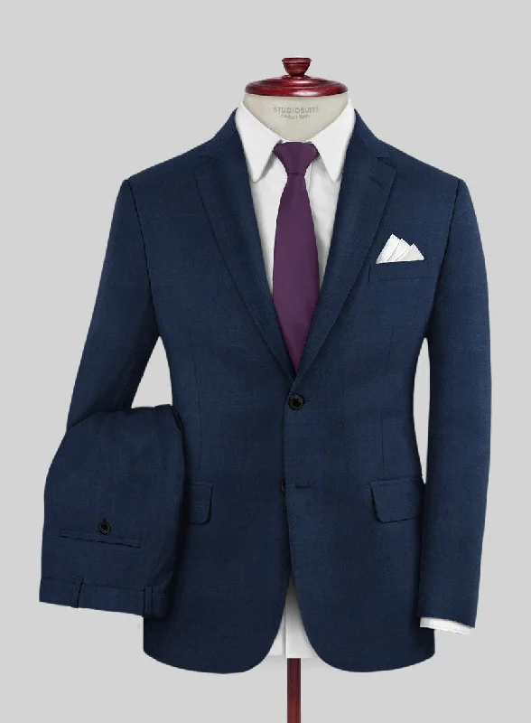 Fresco Mine Blue Wool Suit