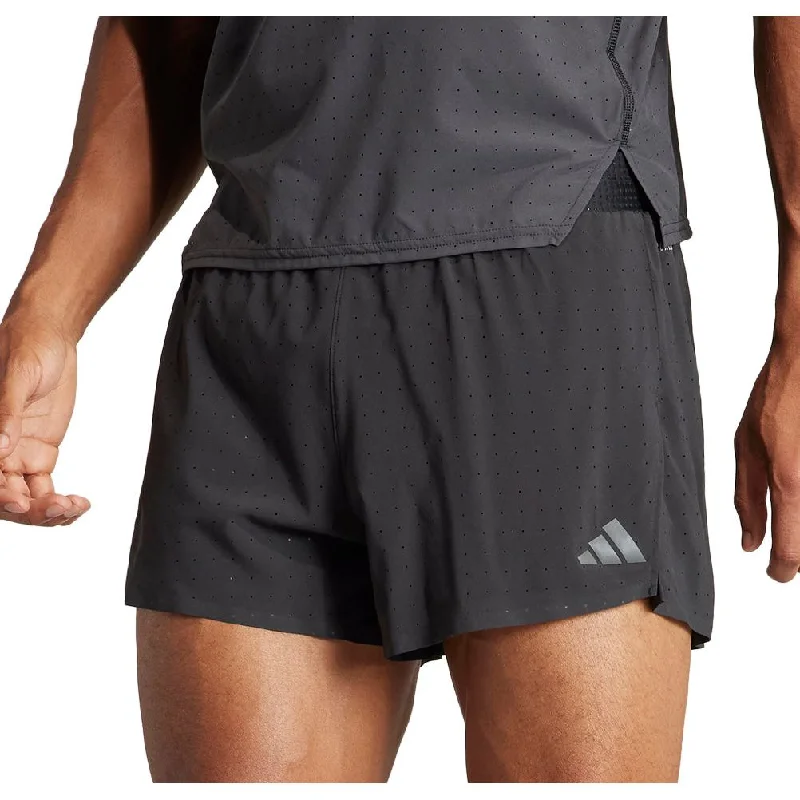 adidas Adizero Mens Split Running Shorts - Black