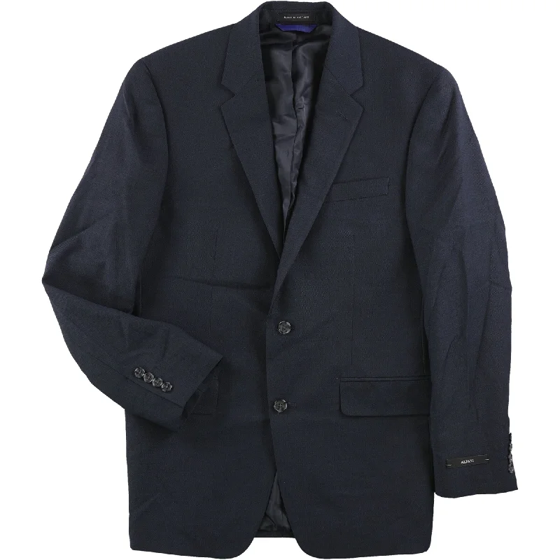 Alfani Mens Sharkskin Two Button Blazer Jacket