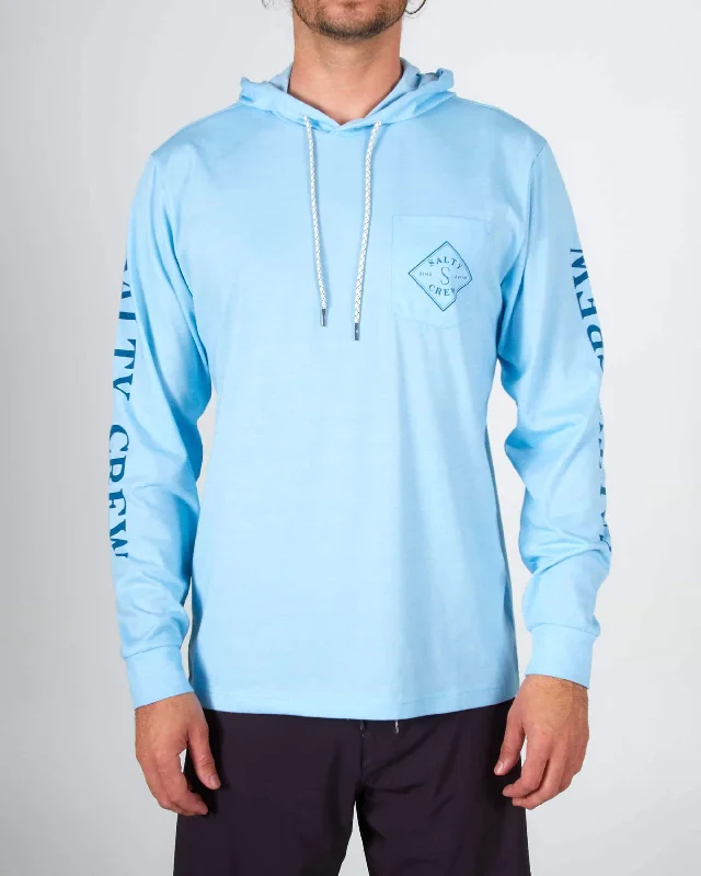 Tippet Pocket Hood Tech Tee - Light Blue