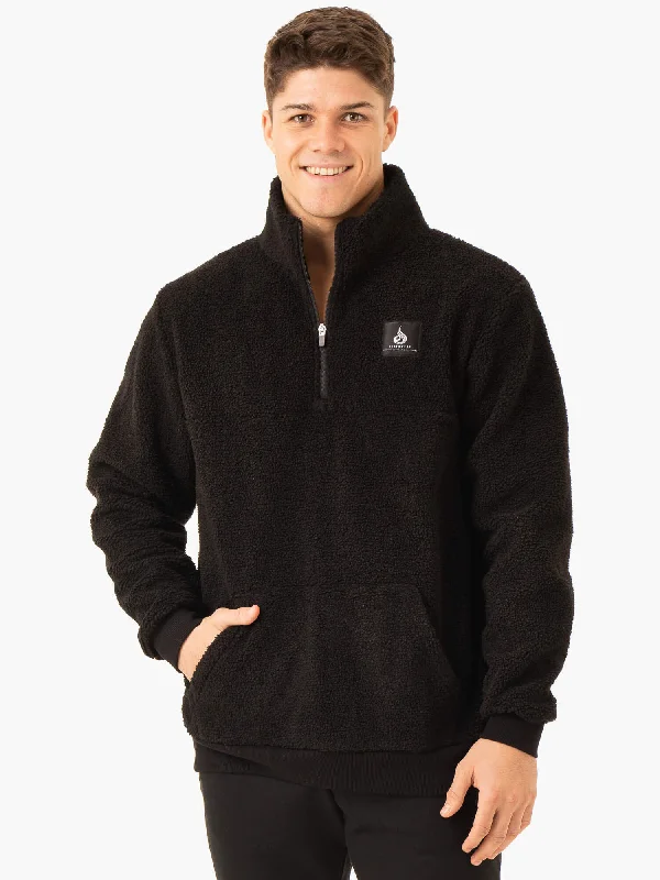 Vital Polar Fleece Half Zip - Black