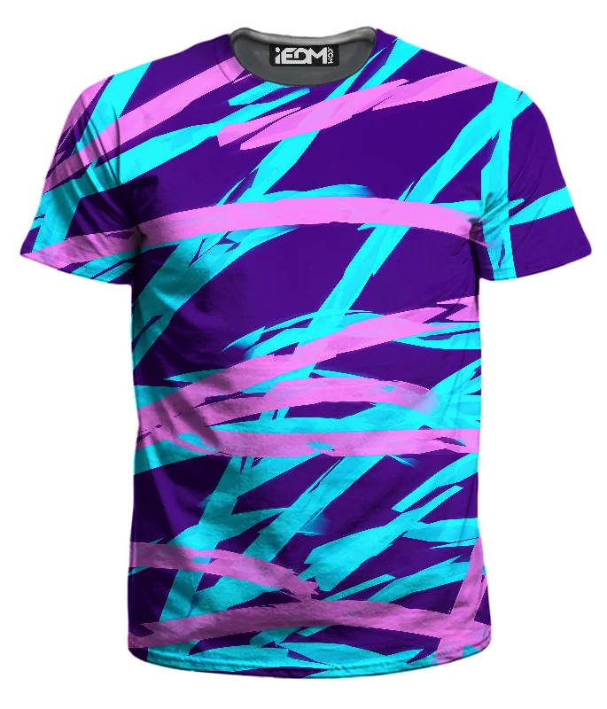 Purple and Blue Rave Abstract Men's T-Shirt