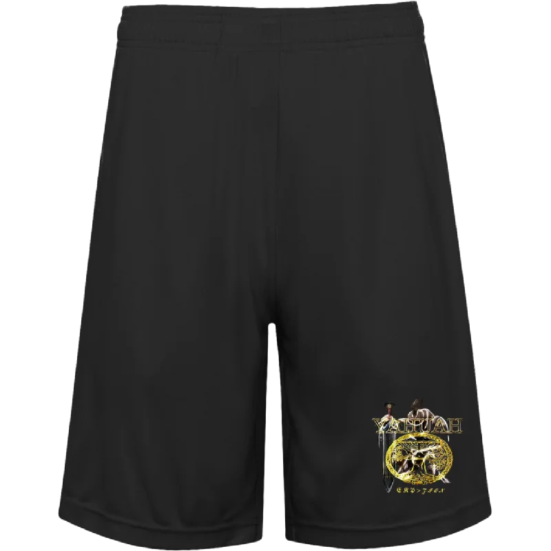 Yahuah-Name Above All Names 03-01 Royal Designer Team 365 Men's Zone Gym Short (6 colors)