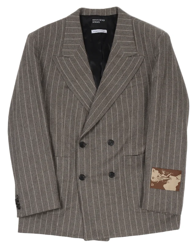 FW21 Wool Pinstripe Patched Blazer