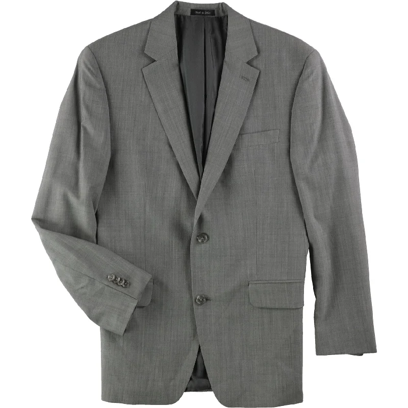 Michael Kors Mens Classic Two Button Blazer Jacket, Grey, 40 Regular