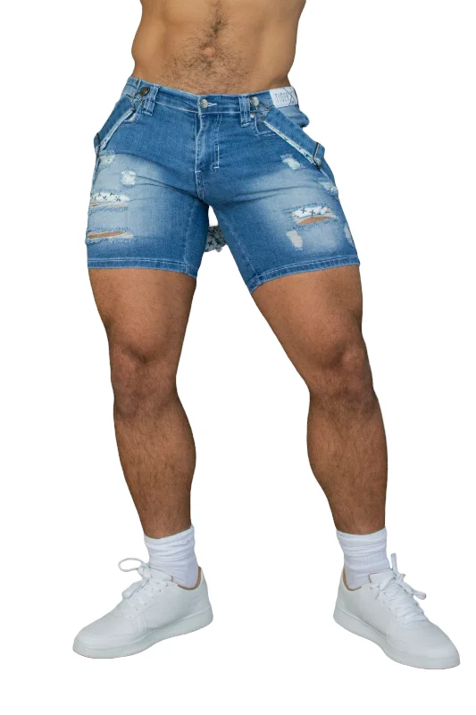 HOMAR SKY BLUE Short with RIPS