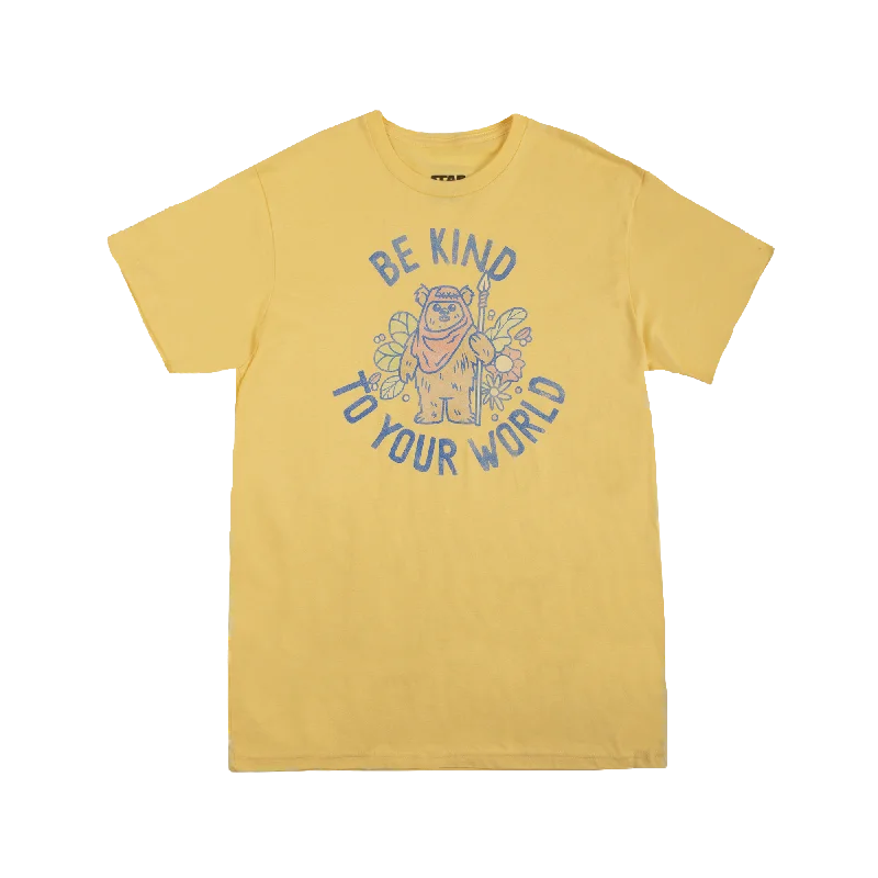 Ewoks Be Kind To Your World Yellow Tee