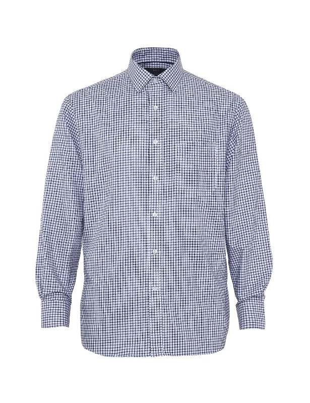 Regular Fit Twill Check 2" Shorter Shirt