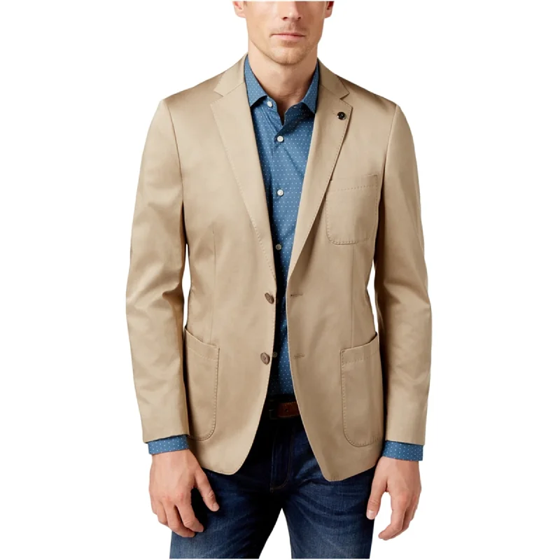 Micros Clothing Mens Sport Coat Two Button Blazer Jacket, Beige, 38 Regular