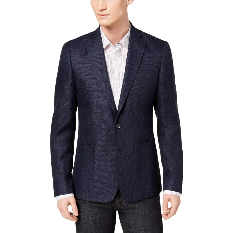 DKNY Mens Modern-Fit One Button Blazer Jacket, Blue, 40 Regular