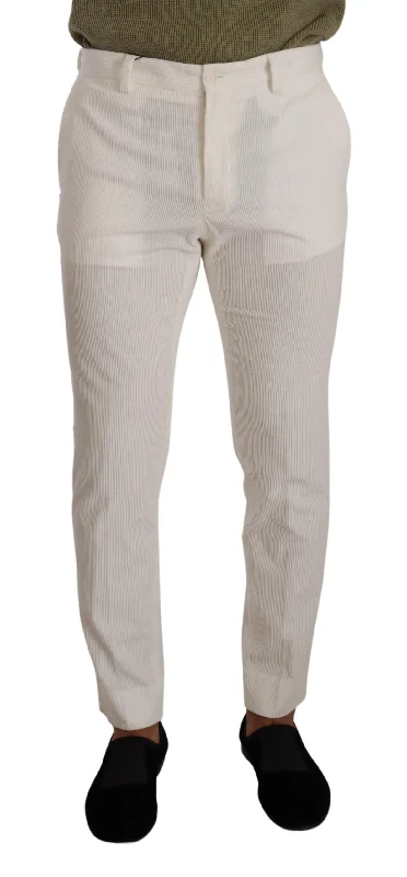 Dolce & Gabbana Elegant Slim Fit Cotton Men's Trousers