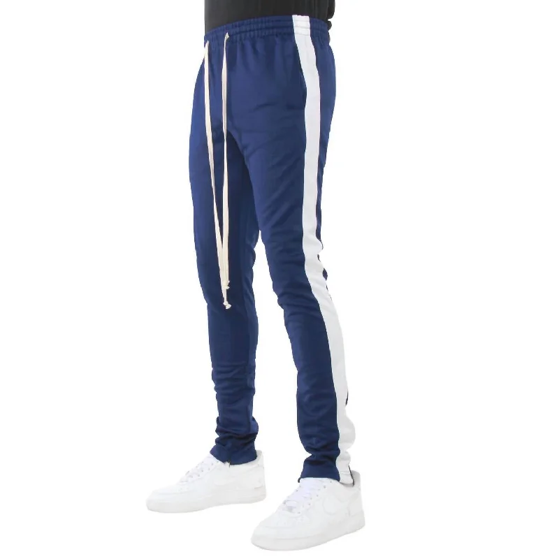 Men's Track Pant In Navy/ivory