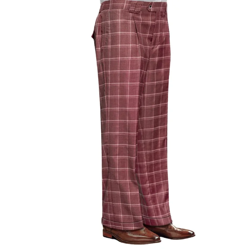 Quasar Collection: Brick Plaid Wide-Leg Pants