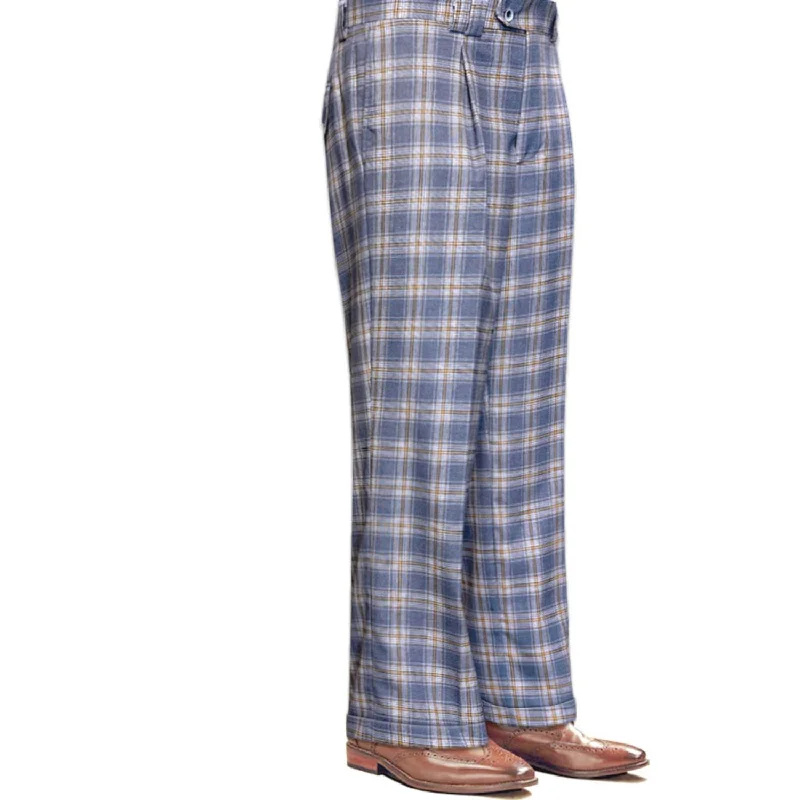 Titania Collection: Grey Plaid Wide-Leg Pants