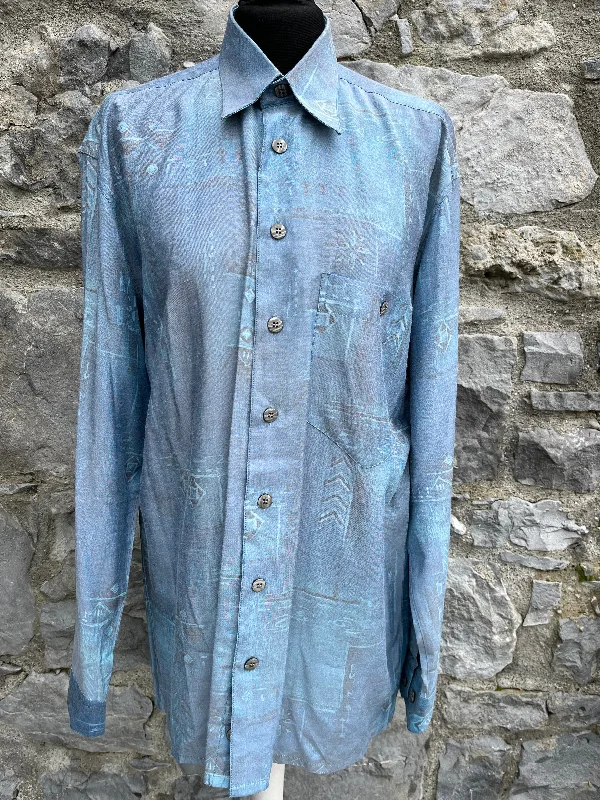 80s blue shirt Small