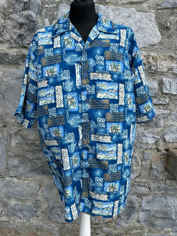 Blue Hawaiian shirt M/L