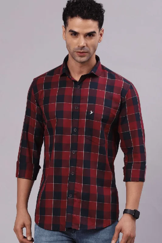 Classic Navy & Red Checks - Full-Stain Proof