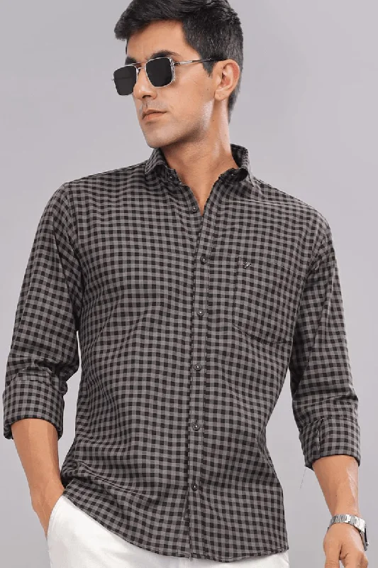 Grey & Black Mini Checks - Full-Stain Proof