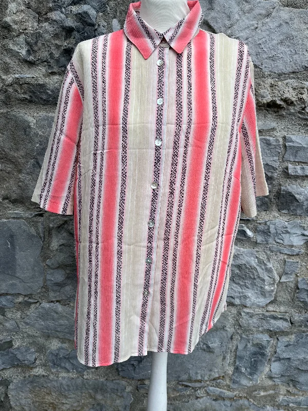 Pink stripy shirt Large